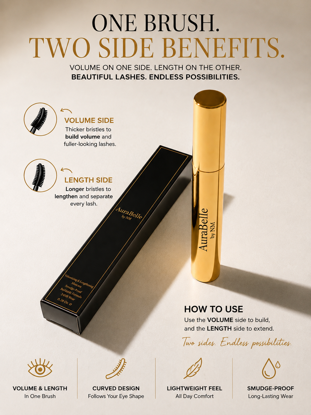 Luxe Volume Mascara in Brushed Gold Tube