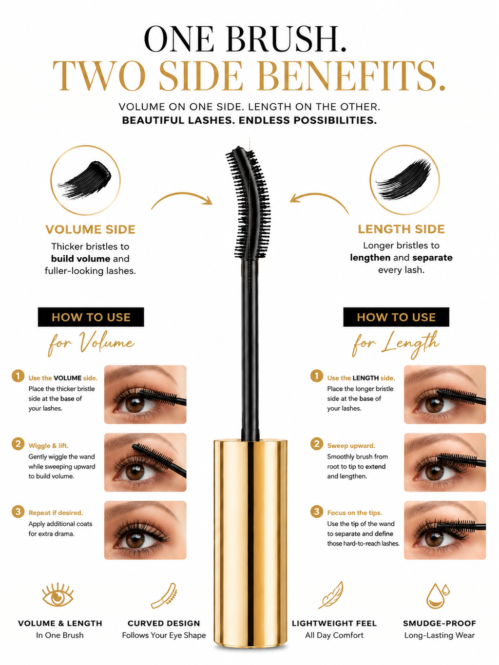 Luxe Volume Mascara in Brushed Gold Tube
